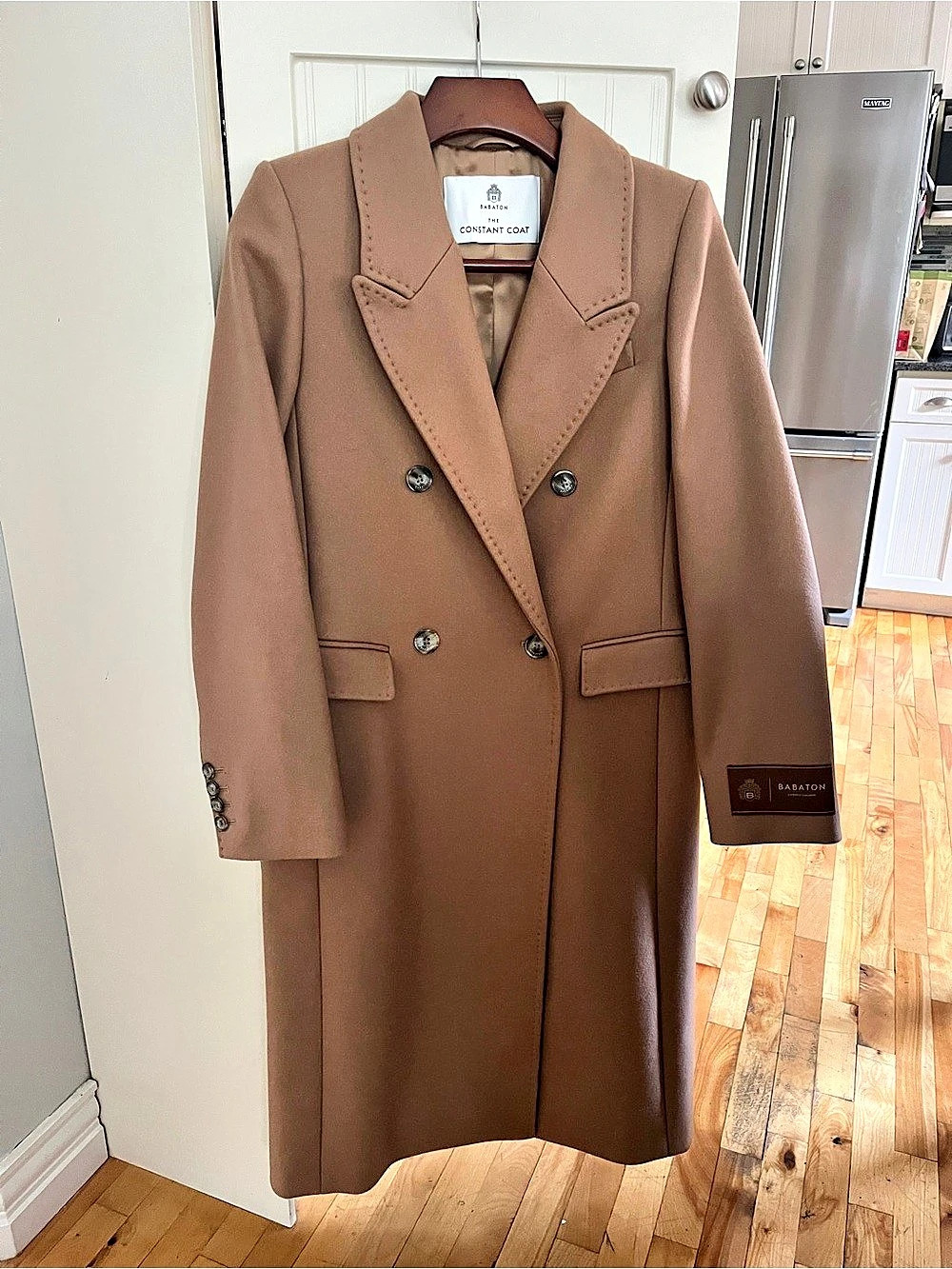 Babaton The Constant Coat Wool Cashmere Double-Breasted Coat Size XS